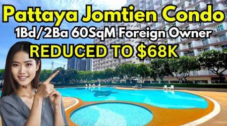 Jomtien Beach Condo Pattaya Thailand 60 Sqm 1bed/2bath REDUCED ฿200K