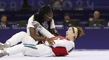 Taekwondo athlete Zakia Khudadadi wins the Paralympic refugee team its first medal