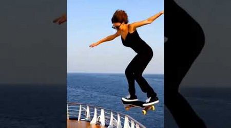 Skateboard on the yacht