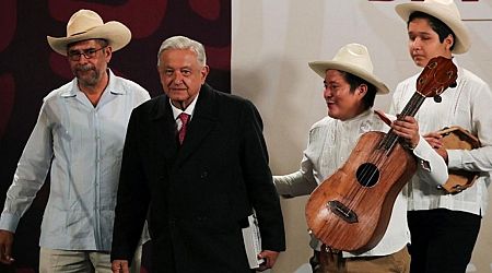 Mexico's Lopez Obrador raffles his watch in colorful final press conference