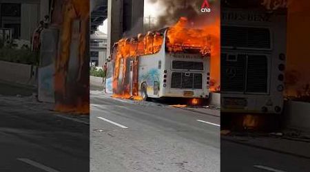 School bus catches fire in Thailand, with up to 25 feared dead