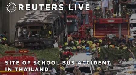 LIVE: Site of school bus accident in Thailand