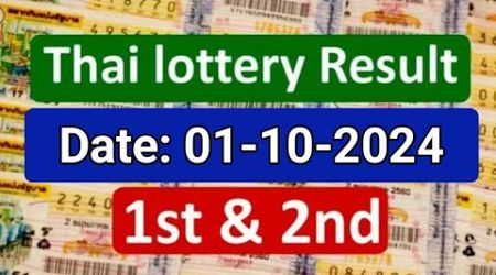 Thai Lottery Result today 1st and 2nd prize | Thailand Lottery 01 October 2024 Result today