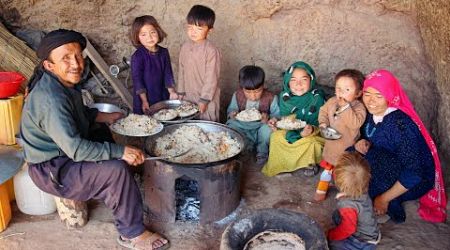 Afghanistan Village Lifestyle ✨ Twins Family Cooking Traditional Qabeli Palaw Like 2000 years Ago