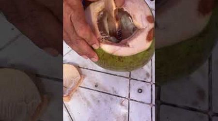 Amazing coconut pealing technique #thailand #coconut #pattaya