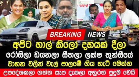 Breaking News | රෝසි ලක්ෂ 300යි ඩයනා සීතා හැමෝගෙම සුපිරි වාහන මෙන්න | Government Vehicles News