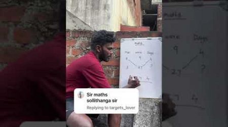 Amazing Maths trick for Days Mens work sum&#39;s✌️ #kanyakumari #maths #education #tnpsc #tricks