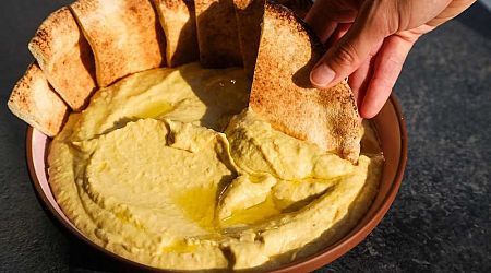 This Roasted Garlic Hummus Is the Perfect Protein-Packed Snack