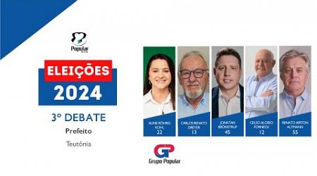 ELEIÇÕES 2024 | DEBATE COM CANDIDATOS - PREFEITO DE TEUTÔNIA