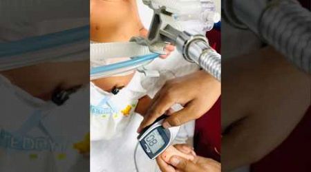 Check blood glucose for new born baby #baby#newbornbaby#glucose#medical#sugar