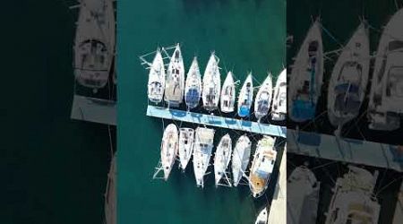 Yachts in Croatia. As viewed from above! #shorts