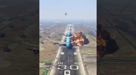 Israeli International &amp; Military Airport of Tel-Aviv Distroyed By Irani War Helicopter_Gta V #shorts