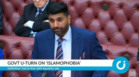 Govt U-turn on ‘Islamophobia’