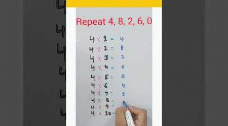 Table of 4 #maths #shorts #viralvideo #education