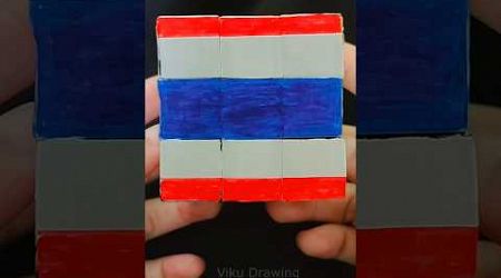 Drawing Thailand Flag 