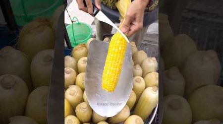 Perfect Corn Cutting in Bangkok -Fruits Cutting Skill