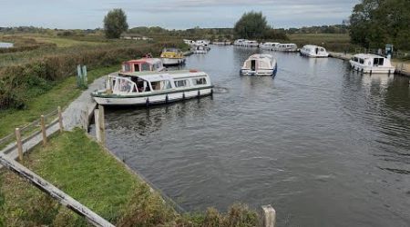 Autumn has arrived at Ludham Bridge but the boats keep on coming…….