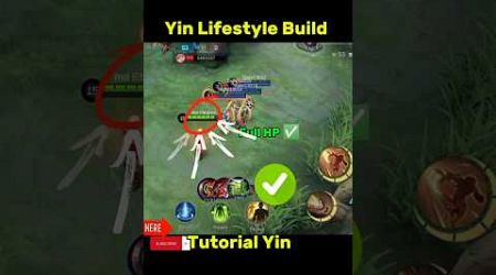 Yin lifestyle Build Tutorial Mobile legends #ml2b #yin #tutorial #mlbb #shorts