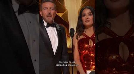 Salma Hayek &amp; Antonio Banderas Present Best International Feature Film | 95th #Oscars (2023)