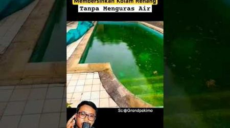 Membersihkan Kolam Renang tanpa Menguras Air. #shorts #education #pool #swimmingpool