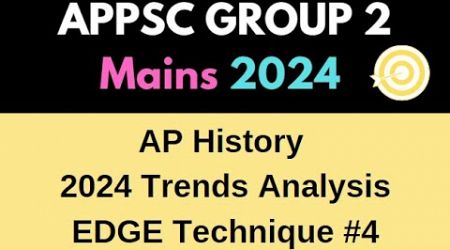 APPSC Group 2 Mains 2024 - AP History 2024 Trends Analysis #4 | AP History Preparation Plan in EM