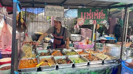 $1.54 CHEAPEST THAI STREET BUFFET - ALL YOU CAN EAT in Bangkok, Thailand