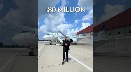 $80,000,000 AIRBUS Private Jet With a BEDROOM #shorts