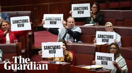 Lidia Thorpe and Greens protest Albanese government’s Gaza response in Senate