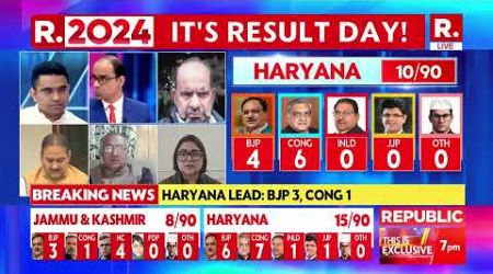 Early Trends In 5 Seats In Haryana: BJP 4, Congress 1 | Republic TV | Breaking News