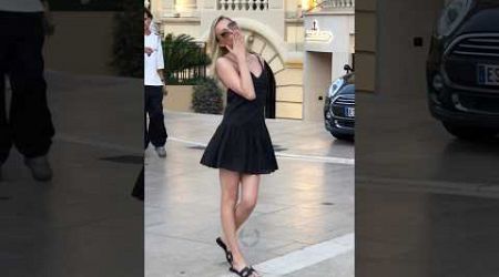 Beautiful blonde model enjoying Monte Carlo 