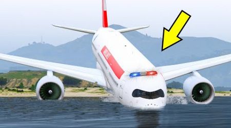 Airplane Medical Crashes Into The Water During The Rescue Operation In GTA 5