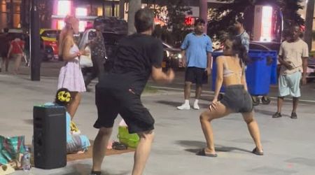 PATTAYA BEACH ROAD FREELANCER VS FARANG DANCE OFF