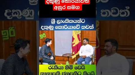 දකුණු කොරියාවත් අනුර සමග #akd #presiden2024 #malimawa #news1st #news #politics #srilankanews #jvp