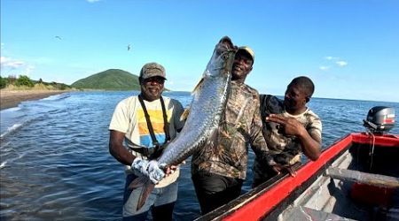 successful hunt catching Tarpon and Tarpon almost lick my eyes out with his tail