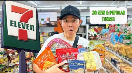 24 Hours ONLY Eating 7-Eleven in Bangkok Thailand 30 ITEMS