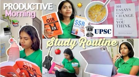 Productive Morning Routine &amp; Studying For UPSC CDS! 