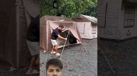 Ramy ke ghar Barish ka paani bhar gya #camping #campinglife #travel #water #rain #shorts