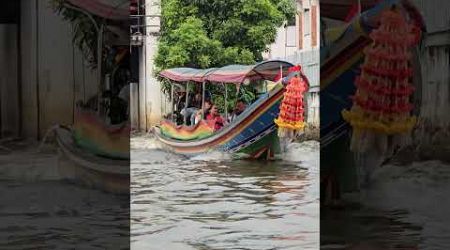 Boat ride along the Chao Phraya River Bangkok Thailand