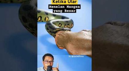 Ketika Ular Menelan Mangsa yang Lebih Besar. #shorts #education #snake #animals