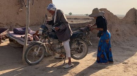 Traditional Arab nomadic lifestyle in desert 