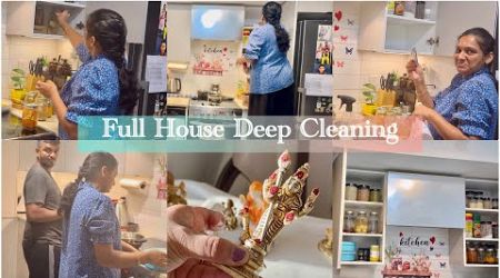 Full House Deep Cleaning Vlog!!Kitchen Organization|Ahyudha Pooja Cleaning|Aswini’s Lifestyle