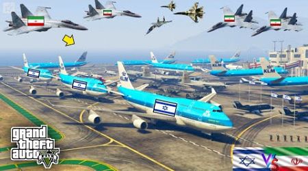 Irani Fighter Jets and Tanks Attack on Israeli Military and International Airport of TEL-AVIV -GTA 5