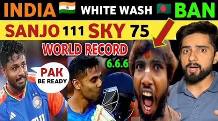 INDIA WHITE WASHED BANGLADESH IN T20 3-0 | SANJU SAMSON 111(47) SKY 75(35) | PAK PUBLIC REACTION