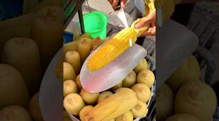 Perfect Corn Cutting In Bangkok - Fruit Cutting Skills