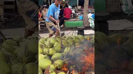 Grilled Young Coconut Fruit In Thailand