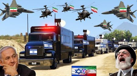 Irani Fighter Jets &amp; Tanks Attack on Israeli Military and International Airport of TEL-AVIV - GTA 5