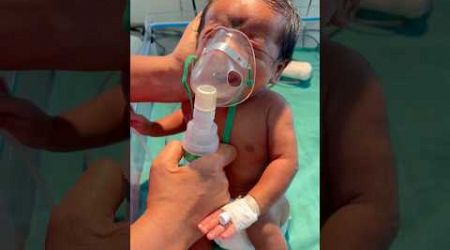 Proper Way of Nebulisation#medical #newbornbaby #viralvideo