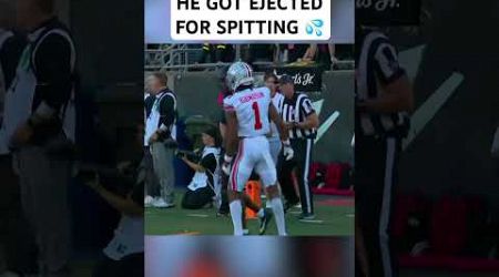 Oregon WR Traeshon Holden EJECTED for spitting on Ohio State CB 