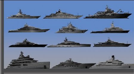 Yacht Size Comparison 2D | Luxury Boating | Q Gray Comparison