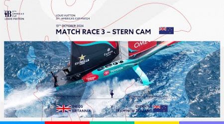 Louis Vuitton 37th America&#39;s Cup Race 3 Starboard Entry Stern Camera - Emirates Team New Zealand